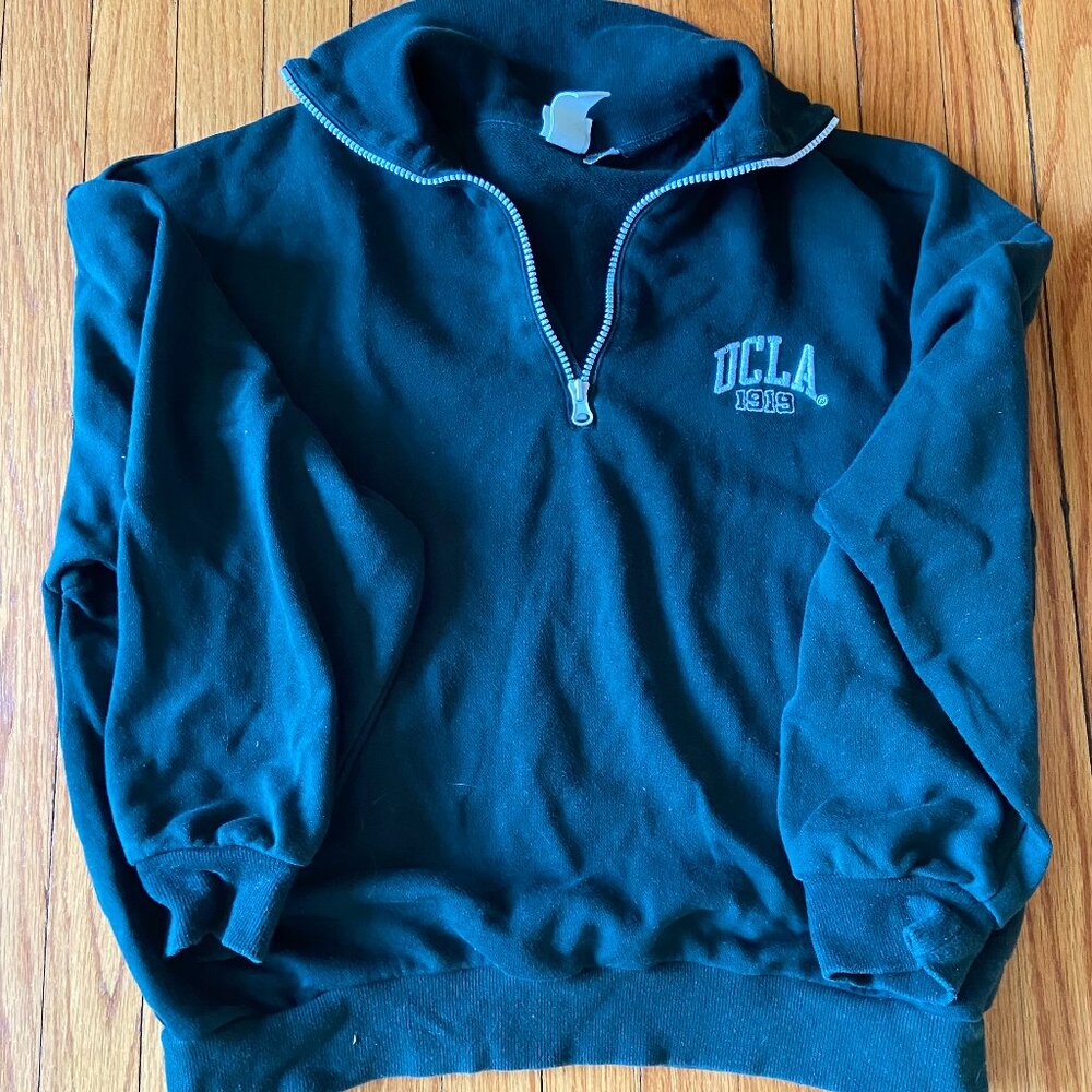 Green XS UCLA quarter zip